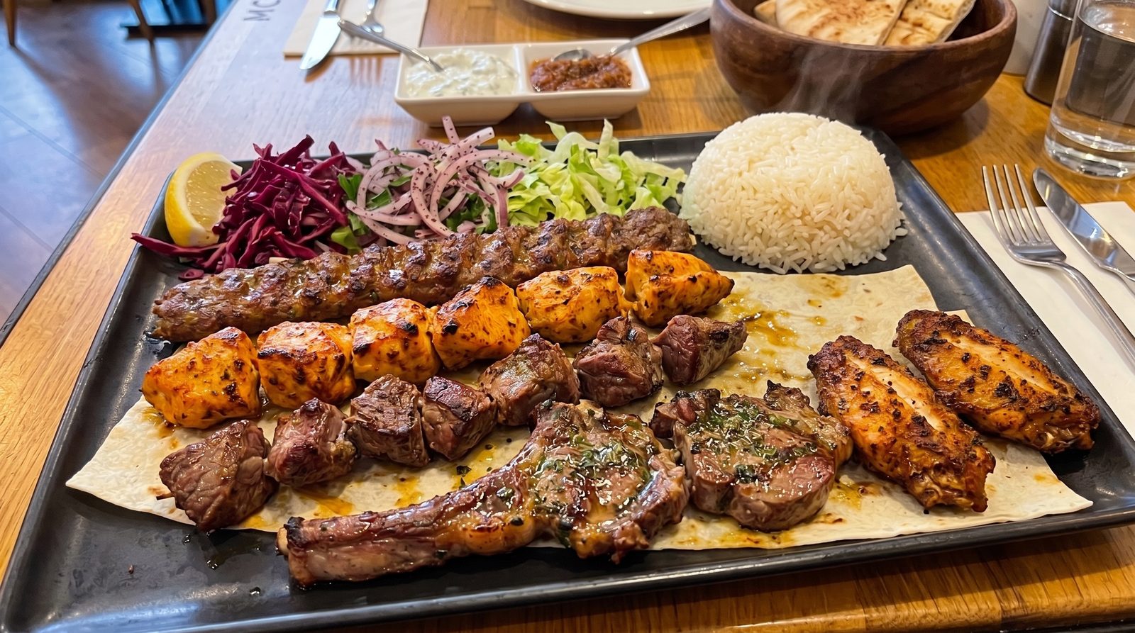 Charcoal grilled kebabs for group catering in Chelmsford
